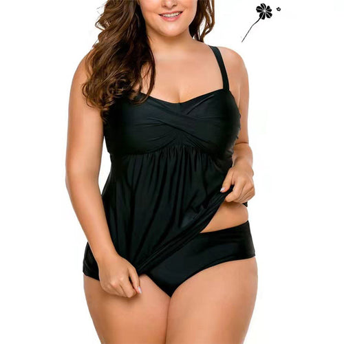 Damen Tankini-Badeanzug mit schmeichelndem Schnitt und verstellbaren Trägern R&B