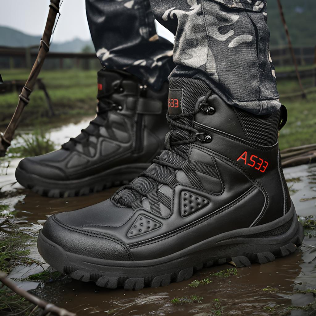 Herren wasserdichte Sicherheitsstiefel mit rutschfester Sohle und atmungsaktiver Membran R&B