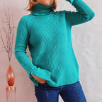 Damen Ribbed Rollkragenpullover mit elegantem Schnitt R&B