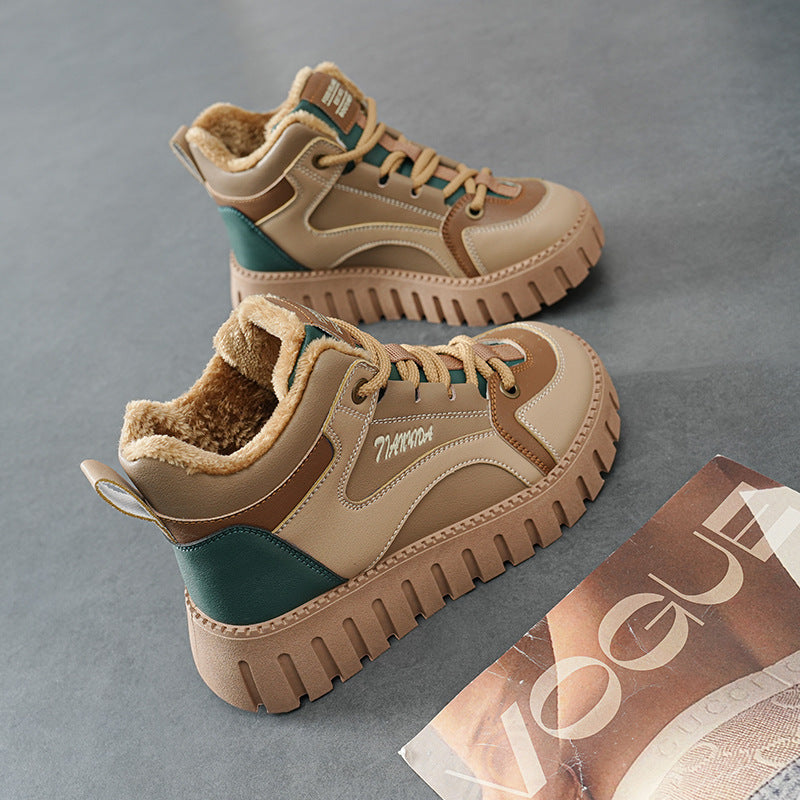Damen Sportliche High-Top Sneakers mit gefüttertem Innenbereich und rutschfester Sohle