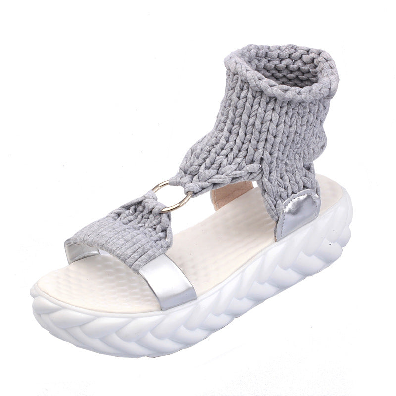 Damen Wedge-Sandalen mit innovativem Riemendesign und komfortabler Sohle R&B