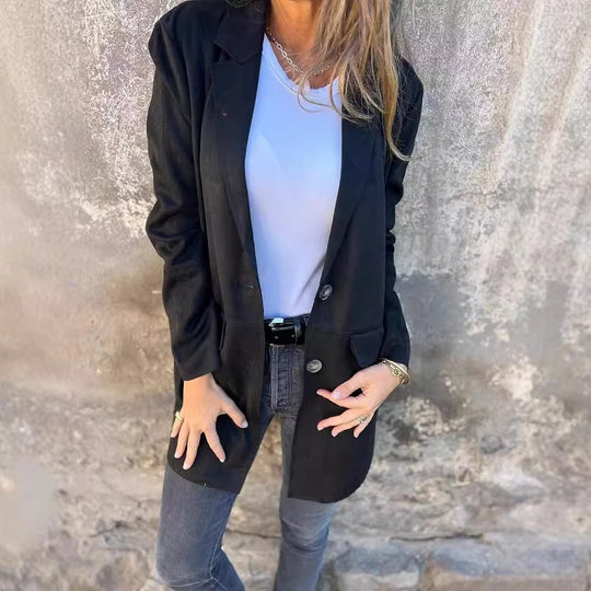 Damen Elegante und bequeme Suede-Blazer R&B