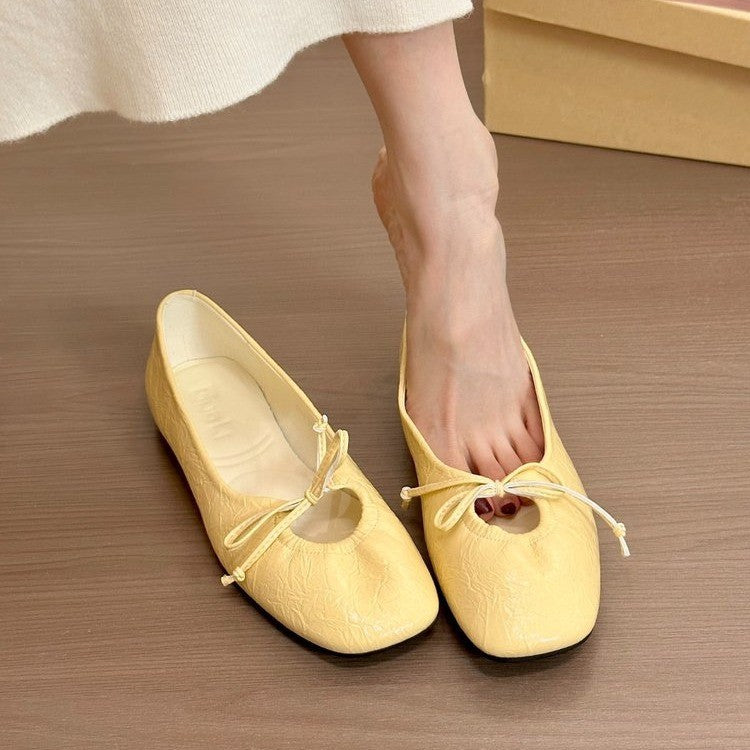 Damen elegante Ballerinas mit modischem Rüschendesign und komfortablem Innenfutter R&B