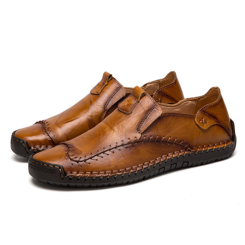 Damen Elegante Mokassins aus hochwertigem Leder mit bequemem Druckverschluss R&B