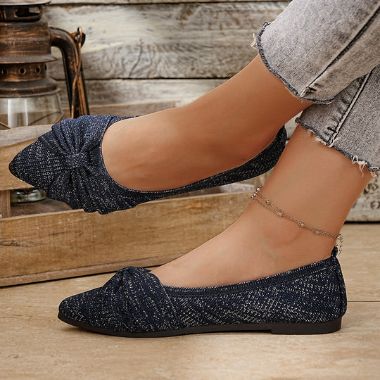 Damen Elegante Ballerinas mit dekorativem Knotendesign und atmungsaktivem Obermaterial R&B