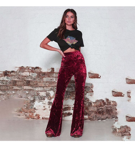 Damen Samtweite Hose R&B