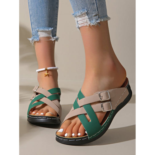 Damen Modische Absatzsandalen mit verstellbaren Riemen und ergonomischer Sohle R&B
