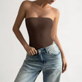 Damen Bandeau-Bodysuit aus elastischem Material mit figurfreundlichem Schnitt R&B