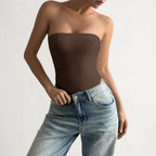 Damen Bandeau-Bodysuit aus elastischem Material mit figurfreundlichem Schnitt R&B