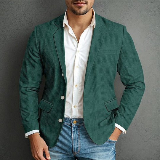 Herren eleganter Blazer mit strukturiertem Design und praktischen Taschen R&B