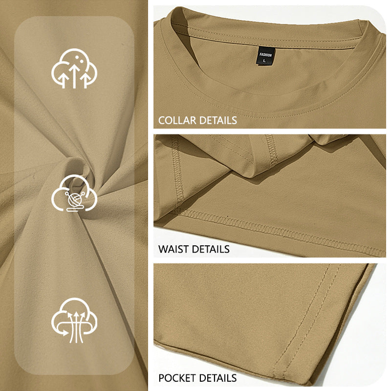 Herren nan eng anliegendes Rundhals-Basicshirt aus Singlejersey mit verstärktem Nackenband R&B