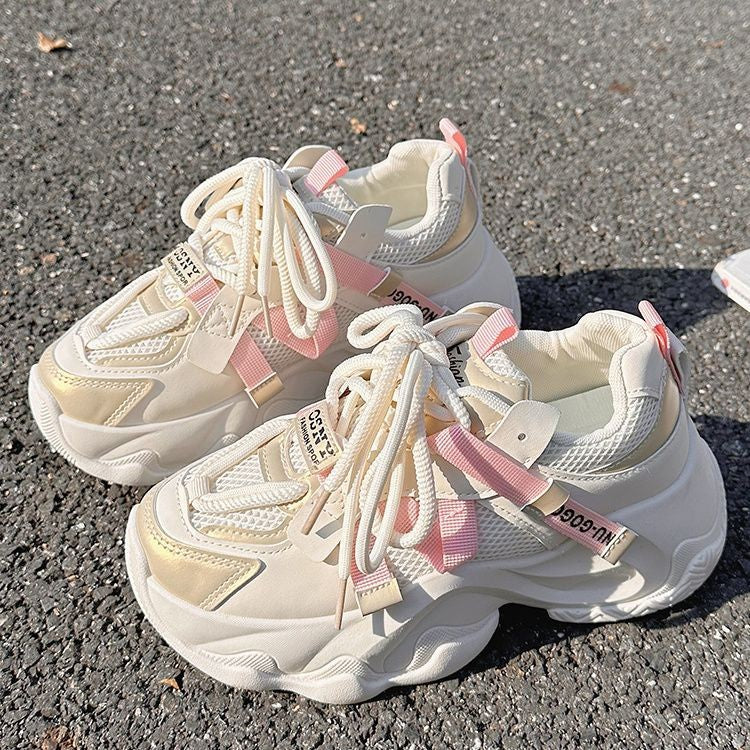 Damen Sportliche Sneakers mit innovativer Schnürung und atmungsaktiver Mesh-Oberfläche R&B