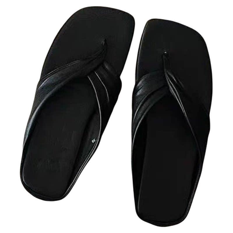 Damen Zehentrenner-Sandalen mit geflochtenen Riemen und komfortablem Fußbett R&B