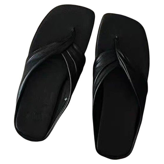 Damen Zehentrenner-Sandalen mit geflochtenen Riemen und komfortablem Fußbett R&B
