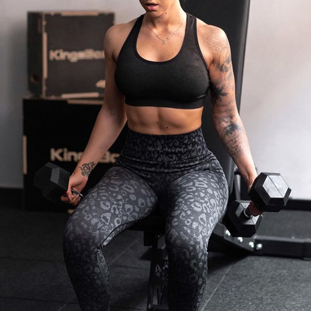 Damen Kompressions-Leggings mit elegantem Tierdruck R&B