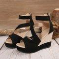 Damen Wedge-Sandaletten mit modischem Riemendesign und anatomischem Fußbett R&B