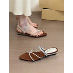 Damen elegante Slingback-Sandalen mit raffiniertem Riemendesign R&B