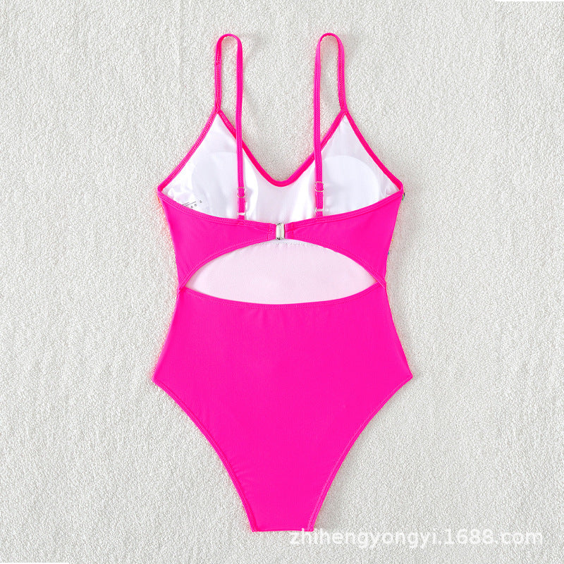 Damen Badeanzug mit buntem Fransen-Design R&B