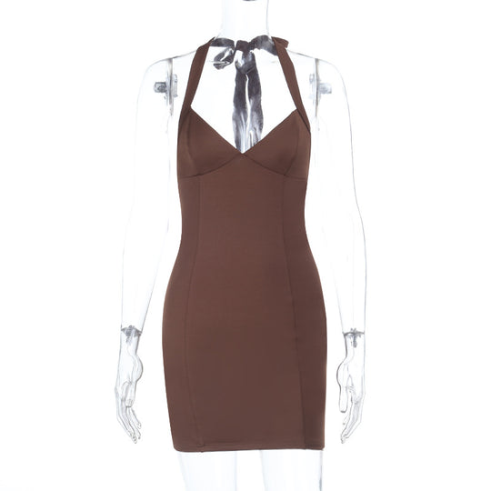 Damen figurbetontes Abendkleid mit elegantem Neckholder R&B