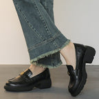 Damen Komfortable Mokassin-Lauflernschuhe mit modischer Schnallen-Applikation R&B