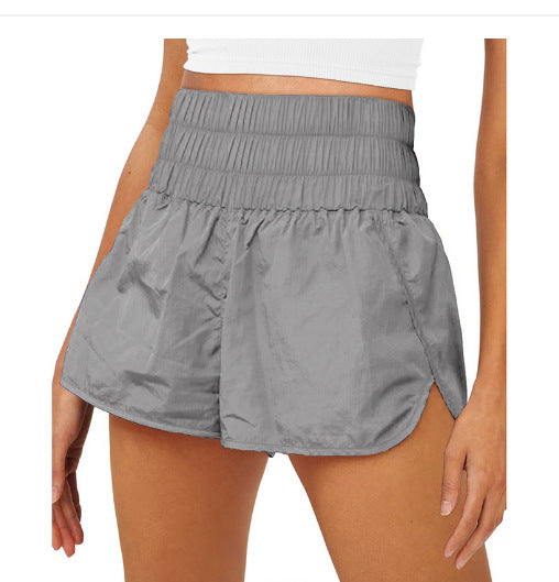 Damen Sportliche Laufshorts mit hohem Taillenbund und elastischem Bündchen R&B