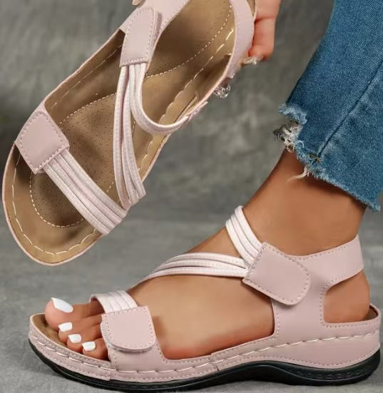 Damen Komfortable Riemchensandalen mit verstellbaren Riemen R&B