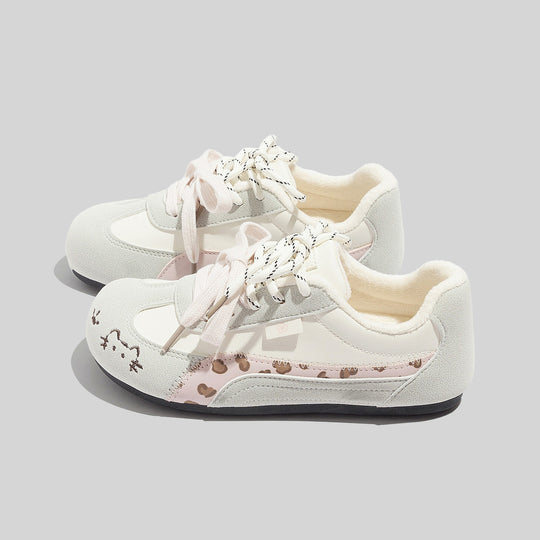 Damen Sneakers mit verspieltem Katzenmotiv und bequemer Dämpfung R&B