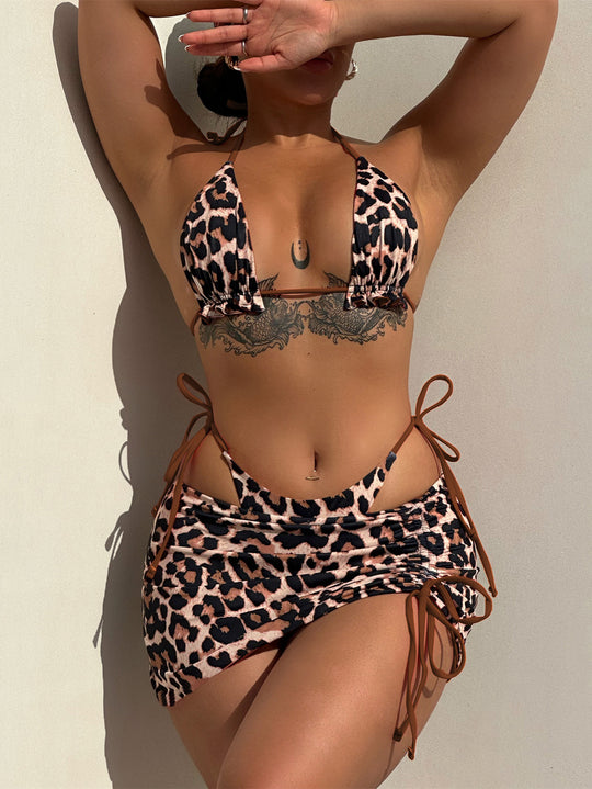 Damen Bikiniset mit verspieltem Rüschendetail und modischem Saum R&B