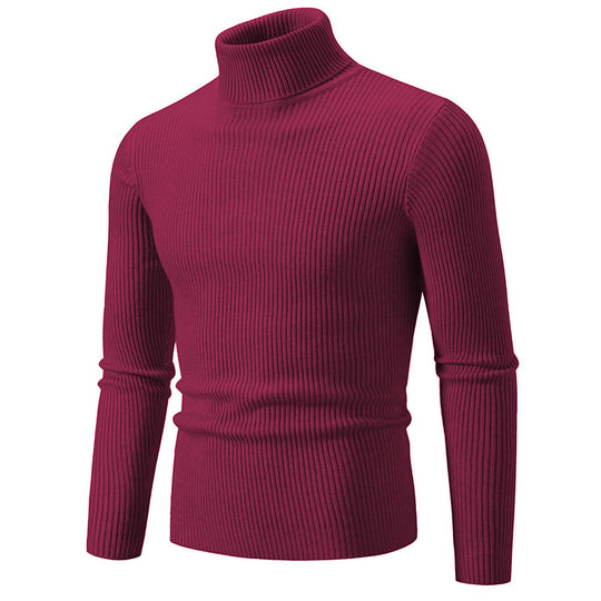 Herren feiner Rollkragenpullover aus langlebigem Strickmaterial R&B