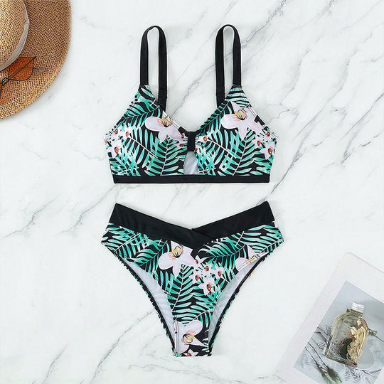 Damen Bikini-Set mit floralem Design und verstellbaren Trägern R&B