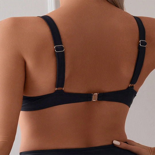 Damen Hochgeschnittener Bikini mit elegantem Schnitt und modischen Akzenten R&B