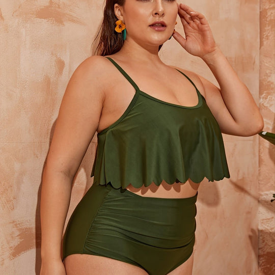 Damen Badeshort-Set mit attraktivem Rüschendesign R&B