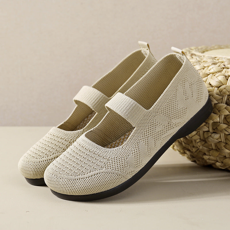 Damen Komfortable Ballerinas mit elastischem Riemen R&B