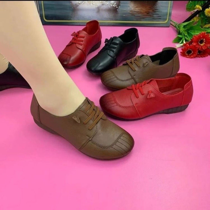 Damen Bequeme Ballerinas mit praktischen Schnürsenkeln R&B