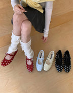 Damen Ballerinas mit dekorativen Perlen und seitlichem Riemchen R&B