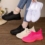 Damen nan atmungsaktiver Mesh-Slip-On Sneaker mit elastischer Schnürung und flexibler Profilsohle R&B