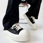 Damen Plateau-Sneaker im minimalistischen Design mit dicker Sohle