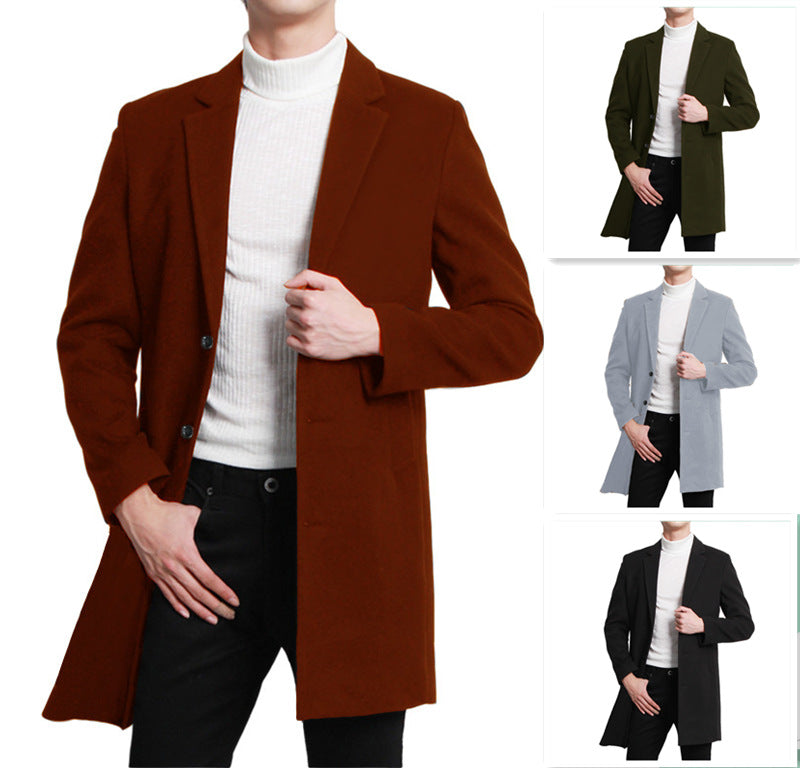 Herren eleganter Langblazer mit schmalem Schnitt und praktischen Taschen