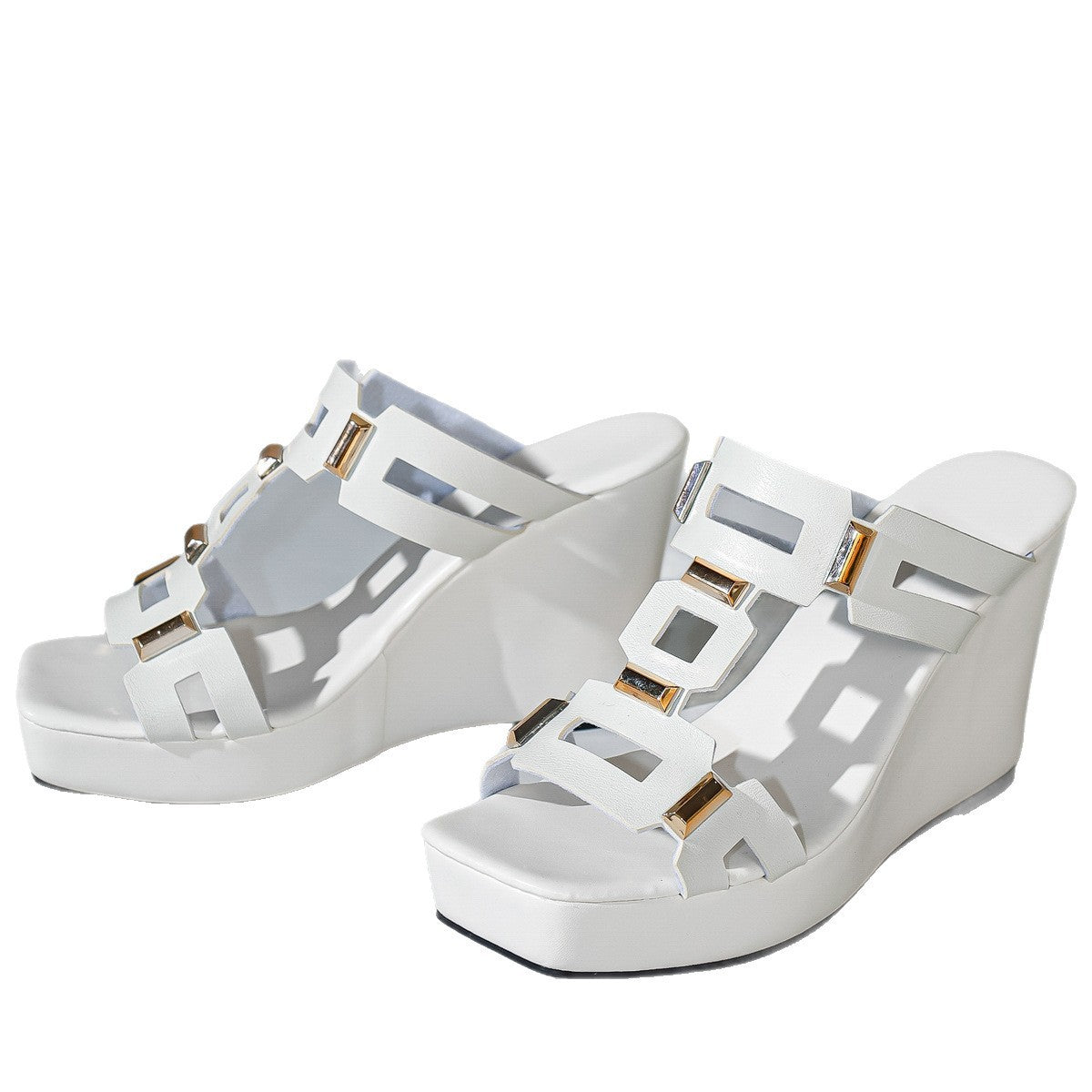 Damen Wedge-Sandaletten mit raffinierten Riemendesigns und gleitendem Tragekomfort R&B