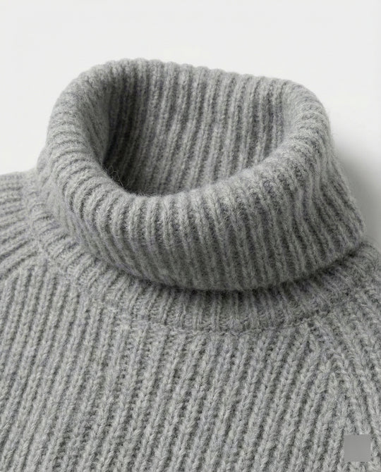 Damen Kuscheliger Rollkragenpullover aus weicher Baumwolle R&B