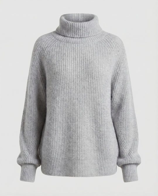 Damen Kuscheliger Rollkragenpullover aus weicher Baumwolle R&B