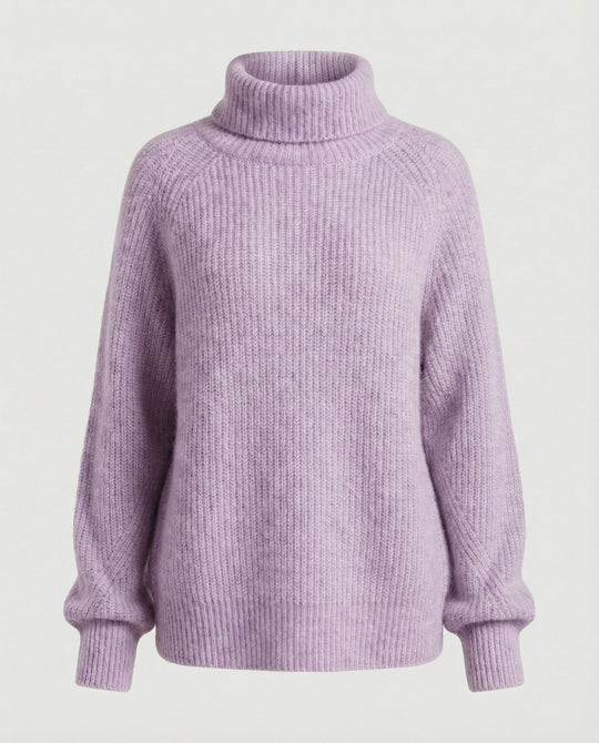 Damen Kuscheliger Rollkragenpullover aus weicher Baumwolle R&B
