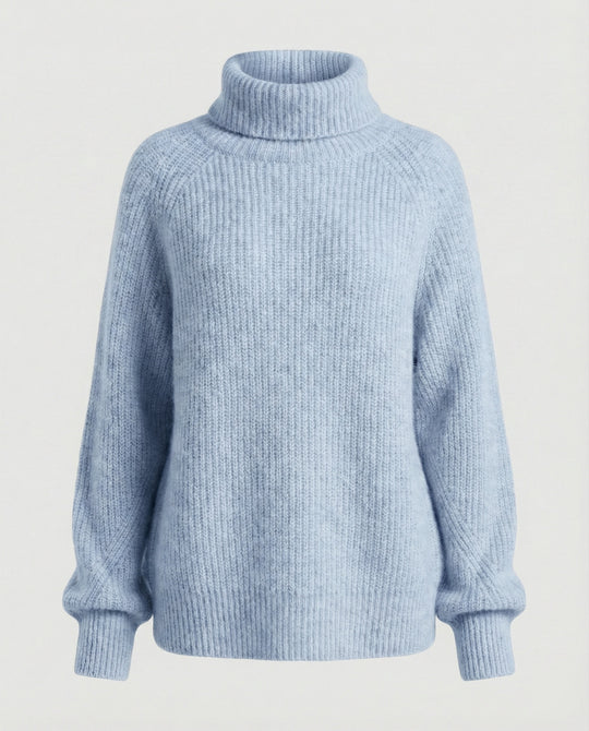 Damen Kuscheliger Rollkragenpullover aus weicher Baumwolle R&B