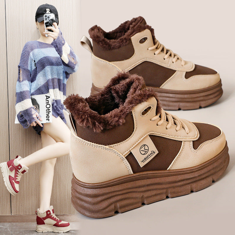 Damen High-Top Sneakers mit kuscheligem Innenfutter und sportlichem Profil R&B