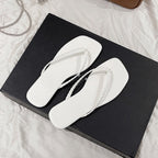 Damen Flip-Flops mit geflochtenem Riemen und bequemer Sohle EB
