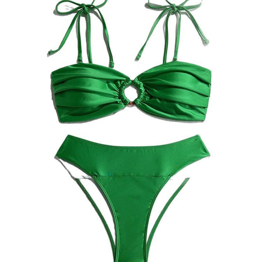 Damen Bandeau-Bikini mit eleganter Rüschendetail R&B