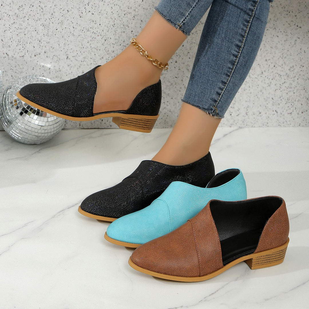 Damen Elegante Slip-On Schuhe mit glitzerndem Finish R&B