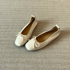 Damen Bequeme und stilvolle Ballerinas mit Schleifenakzent