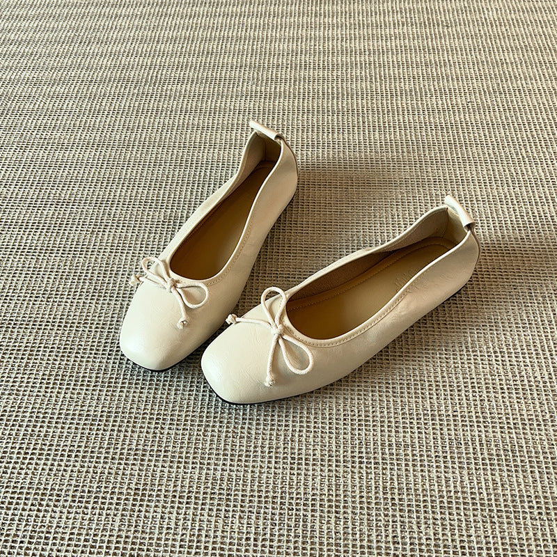 Damen Bequeme und stilvolle Ballerinas mit Schleifenakzent