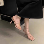 Damen elegante Sandalen mit geometrischem Design und Absatz R&B